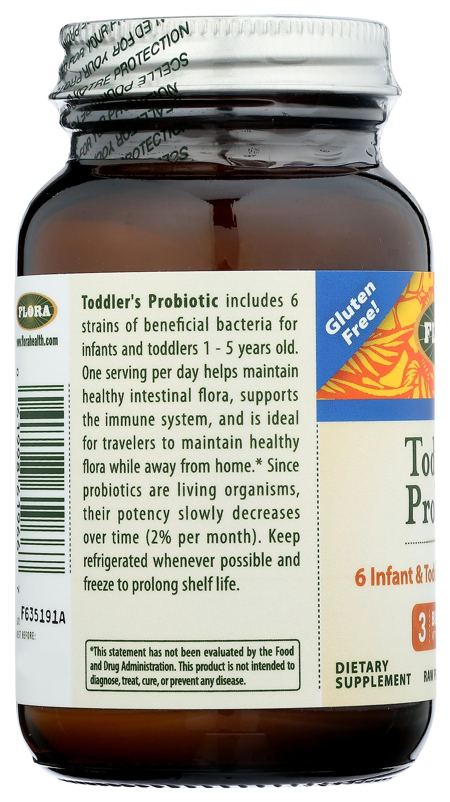 Flora Toddler Probiotic packaging and jar
