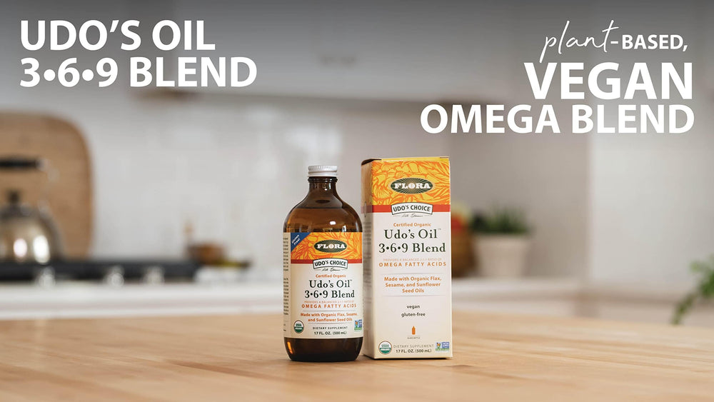 Nutrition facts panel for Flora Udo's Oil Omega 3-6-9 High Lignan