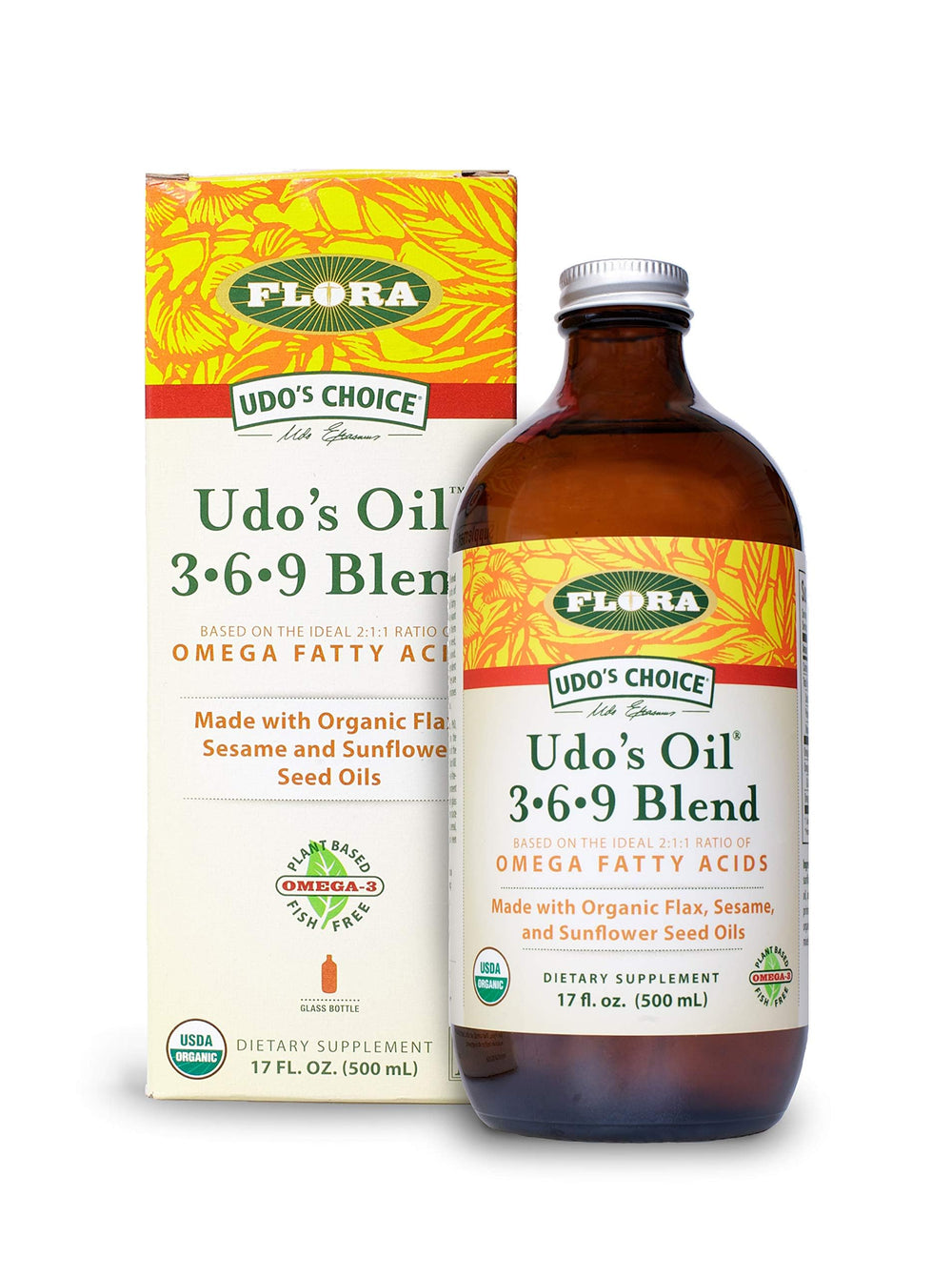 Flora Udo's Oil 3-6-9 Blend bottle front with label