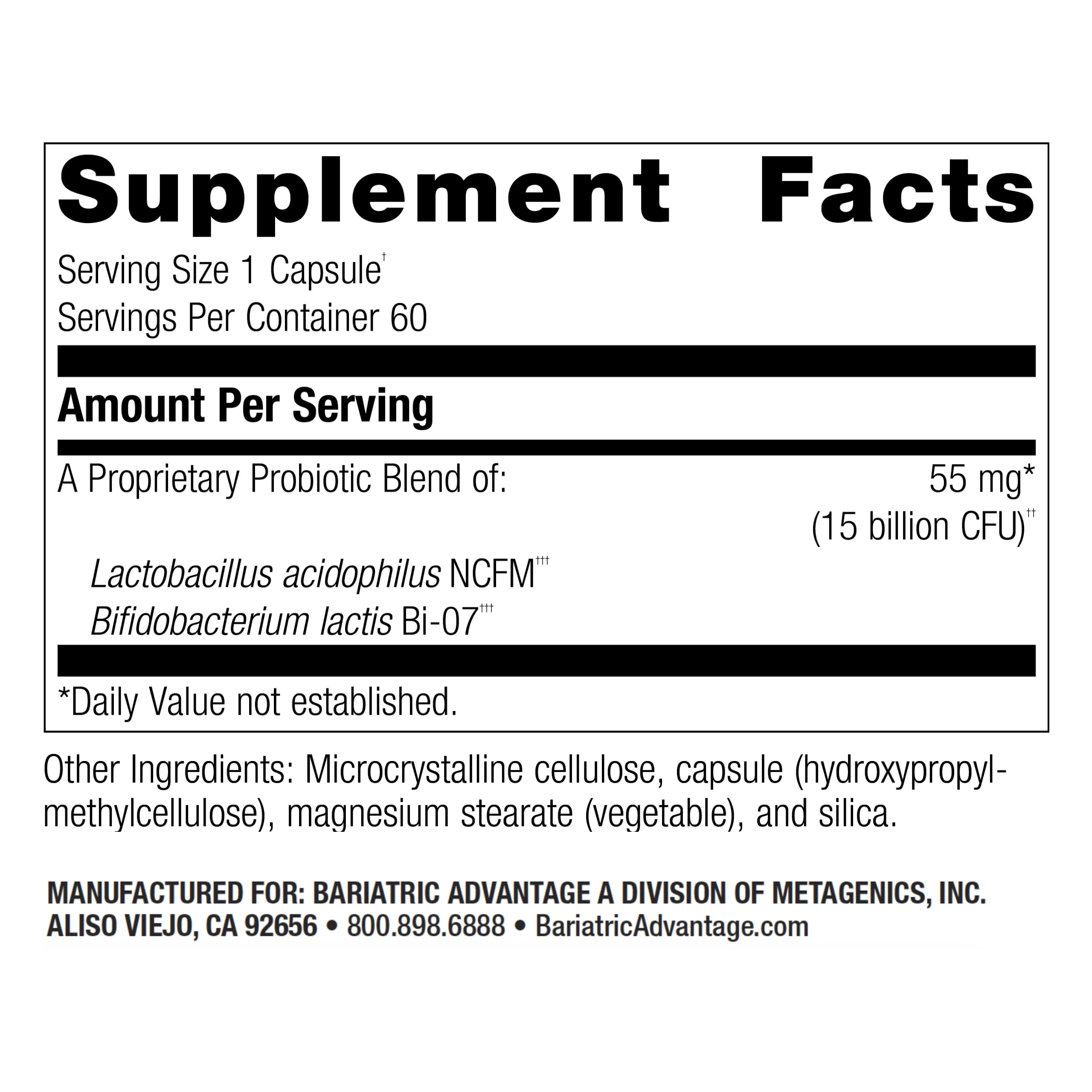 FloraVantage Balance capsule bottle label