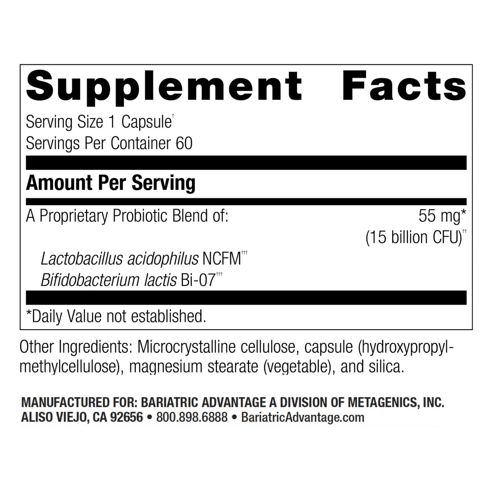 FloraVantage Balance capsule bottle label