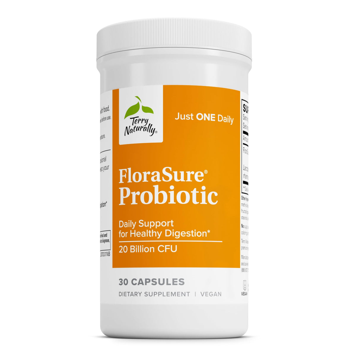 Terry Naturally FloraSure Probiotic bottle and 30 capsules