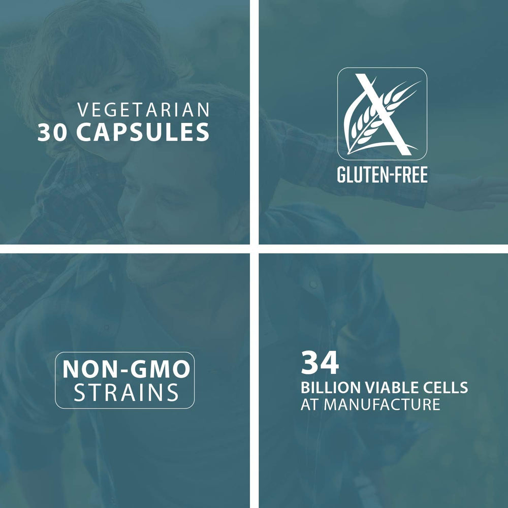 Illustration of six probiotic strains included in Flora product