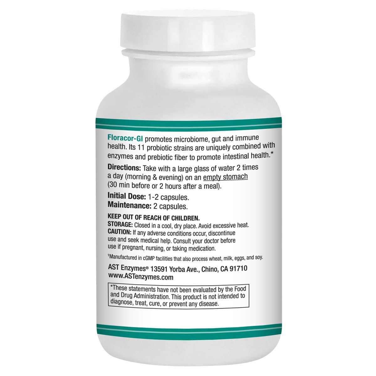 Front label of Floracor-GI showing brand and product