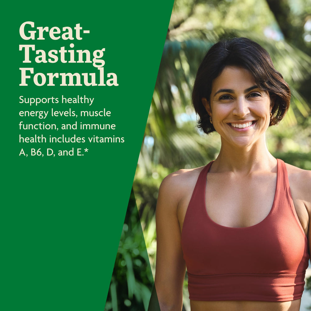 Liquid multivitamin with natural fruit juice concentrates