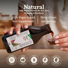Front label of Floradix Floravital on bottle