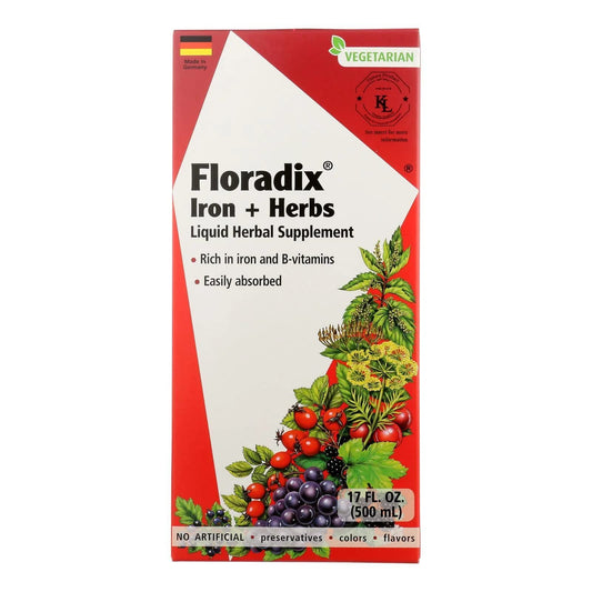 FLORADIX Iron & Herbs bottle, 17 FZ by Salus