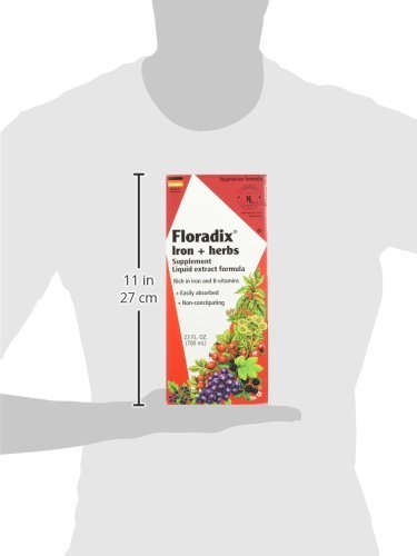 Measuring dropper dispensing Floradix liquid iron