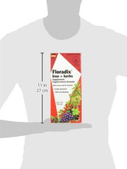 Measuring dropper dispensing Floradix liquid iron