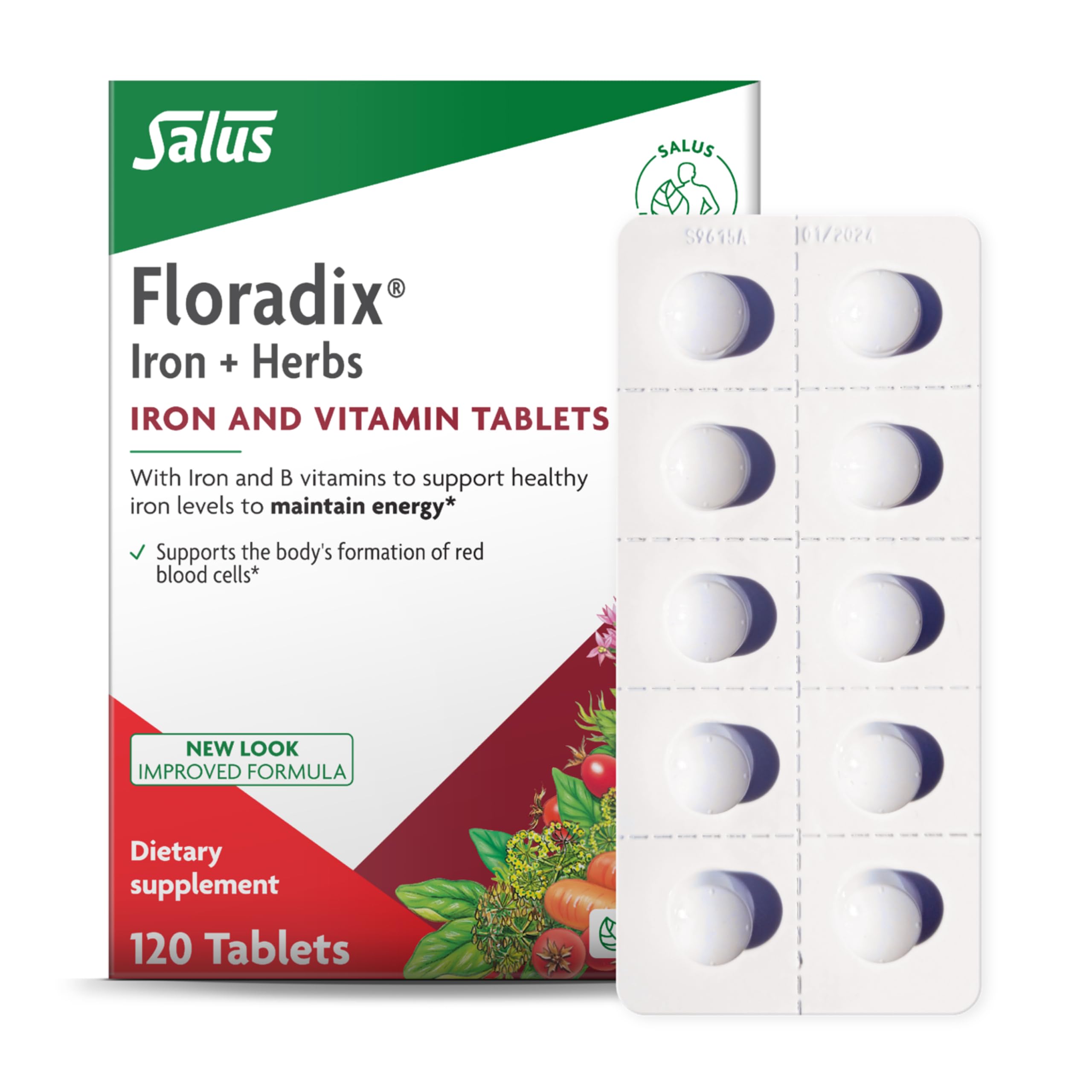 Floradix Iron Tablets bottle - front view