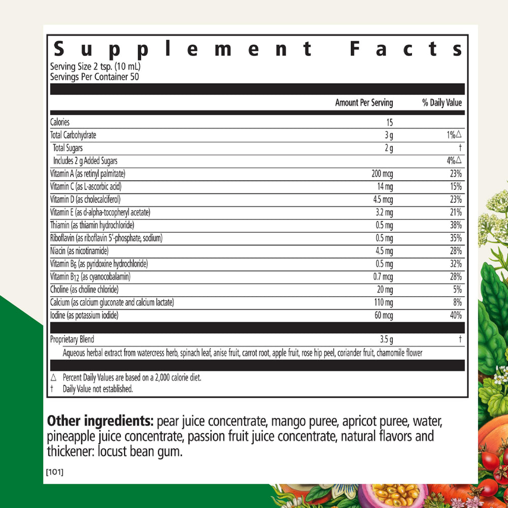 Close-up of Floradix Kinder Love label
