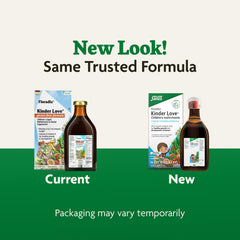 Usage and dosage illustration for Floradix Kinder Love