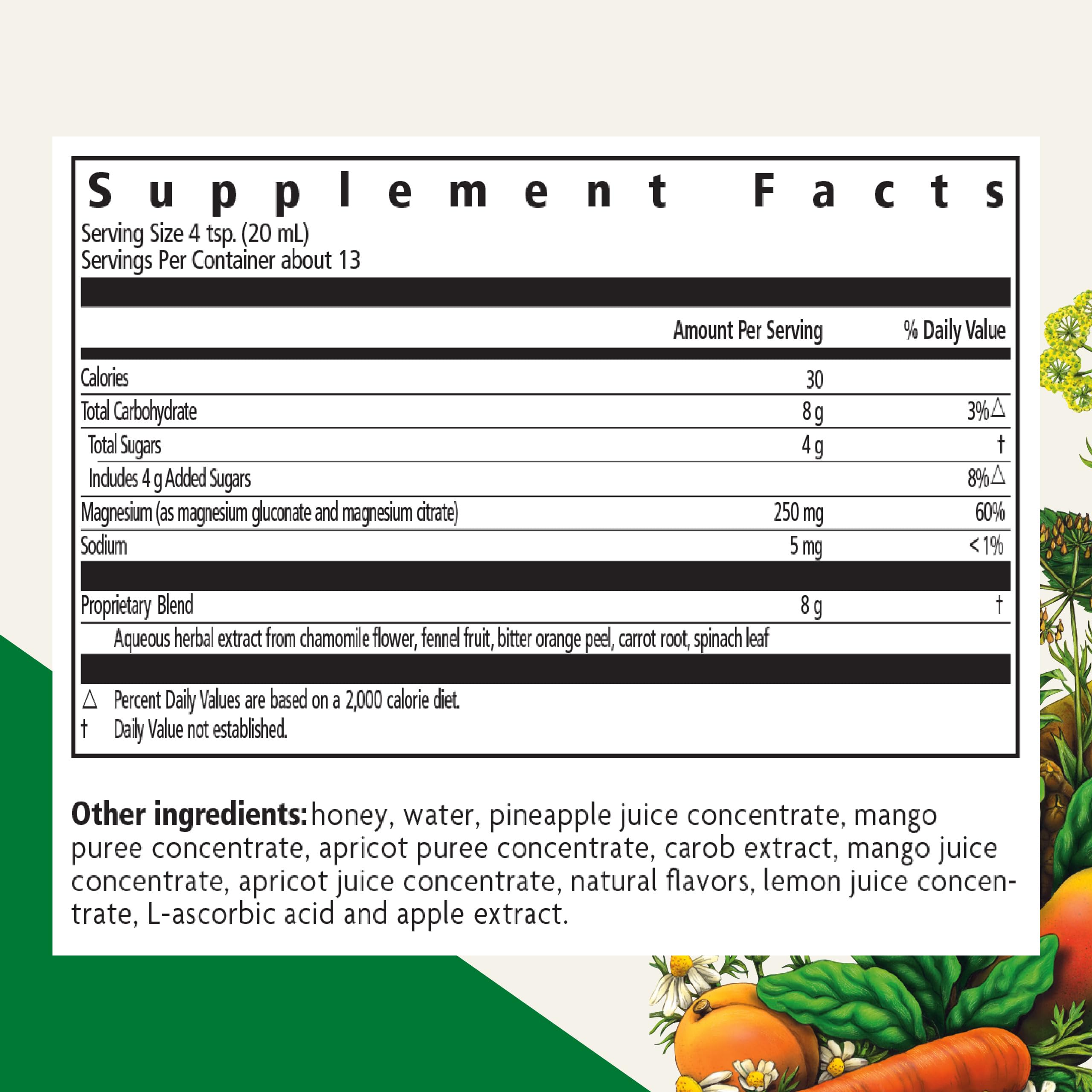 Close-up of Floradix Magnesium bottle label
