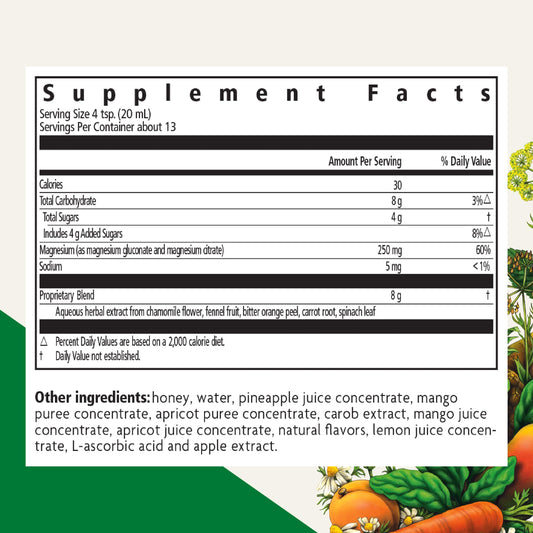 Close-up of Floradix Magnesium bottle label