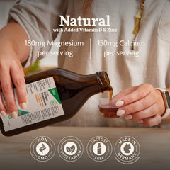 Floradix liquid formula with vitamin D and zinc for bone and teeth health.