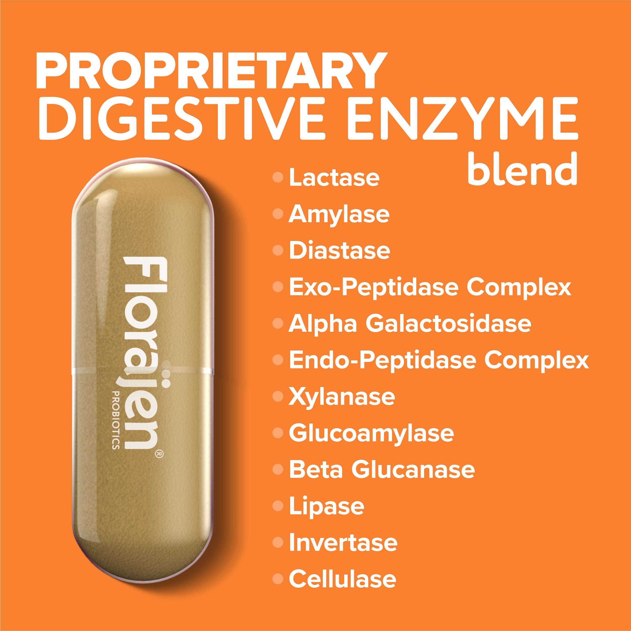 Woman taking Florajen Digestive Enzymes