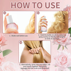 Floral Rose Hair Perfume travel size bottle fits easily in bags.