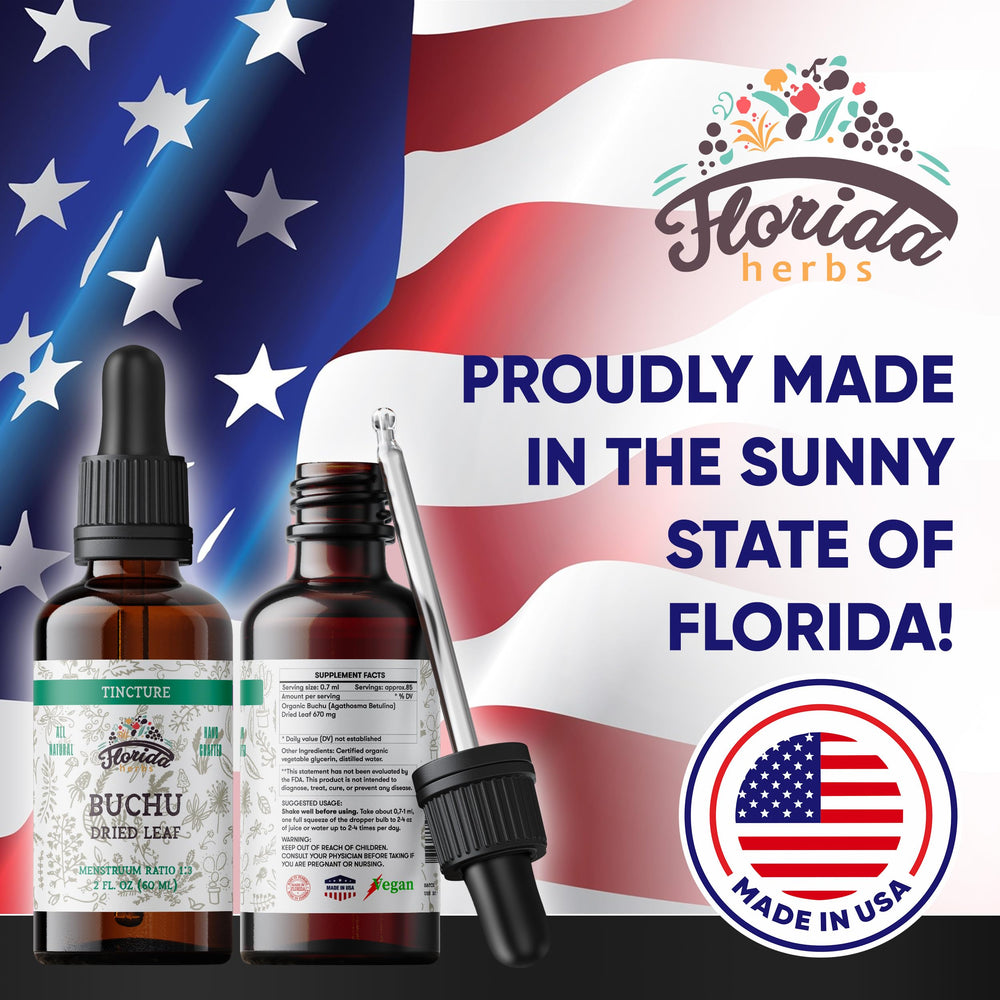 Lifestyle shot of Buchu tincture on natural background