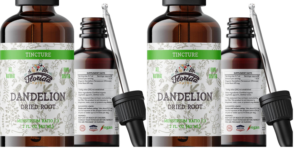 Florida Herbs Dandelion Root Tincture bottles front view (pack of 2)