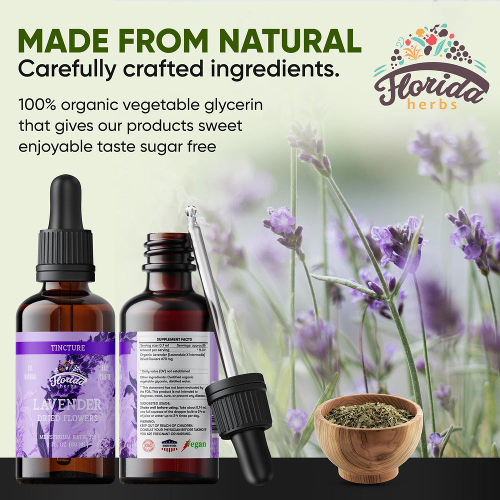 Lavandula X Intermedia lavender flowers used in Florida Herbs extract