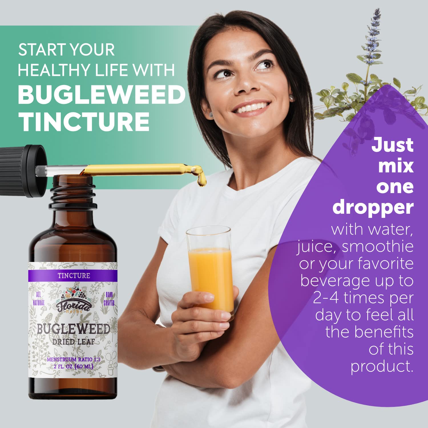 Illustration of cold-pressed organic vegetable glycerin used as the tincture base