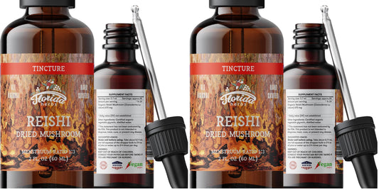 Florida Herbs Reishi Tincture bottle with packaging