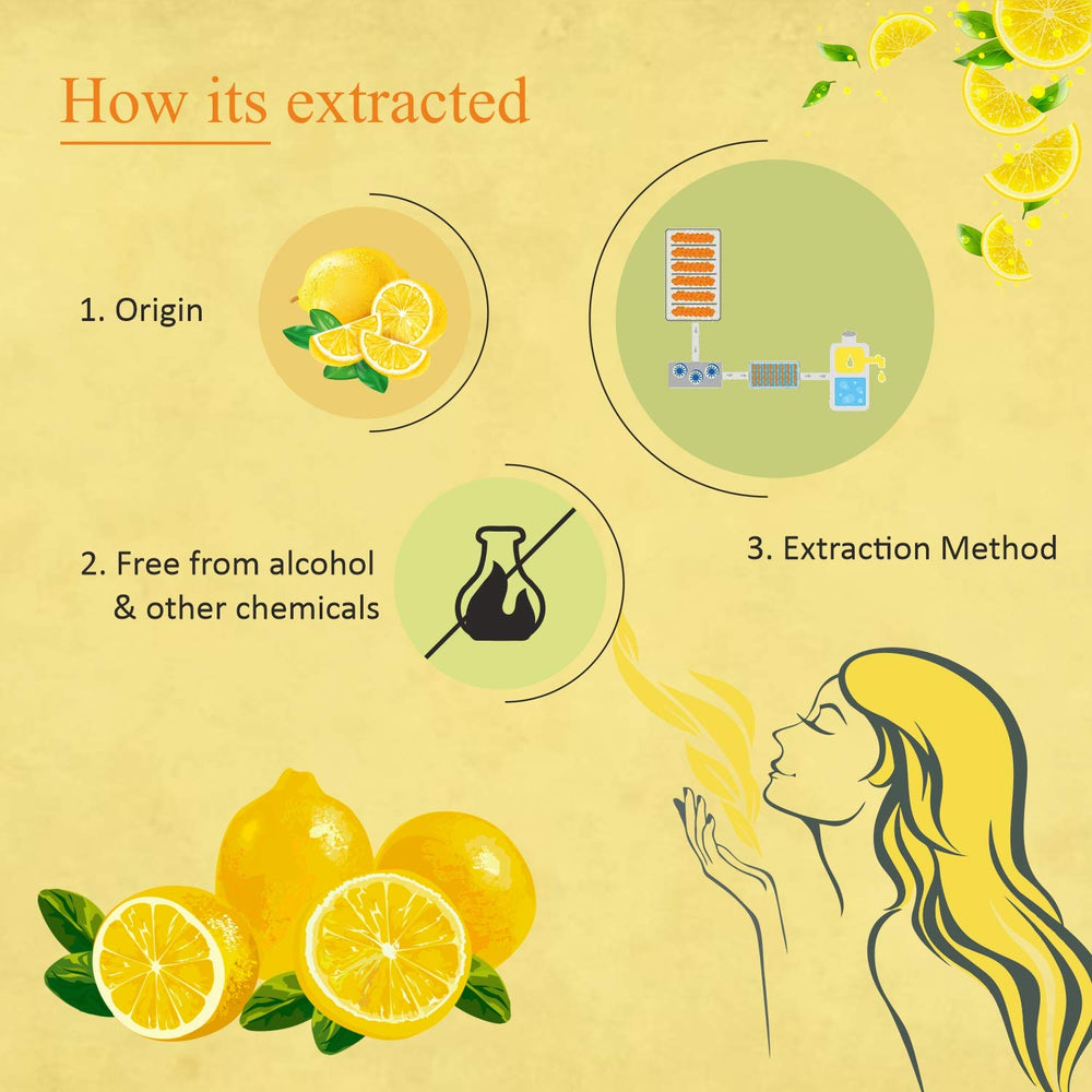 Florona Lemon Essential Oil diffuser scene delivering refreshing, uplifting aromatherapy.