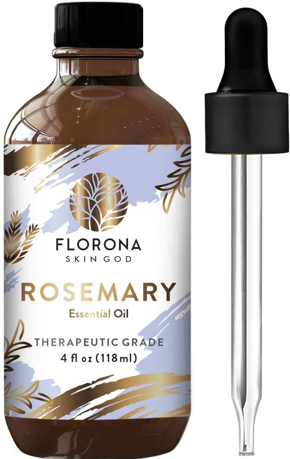 Florona Rosemary Essential Oil bottle ready for diffusion and topical blends for skincare routines