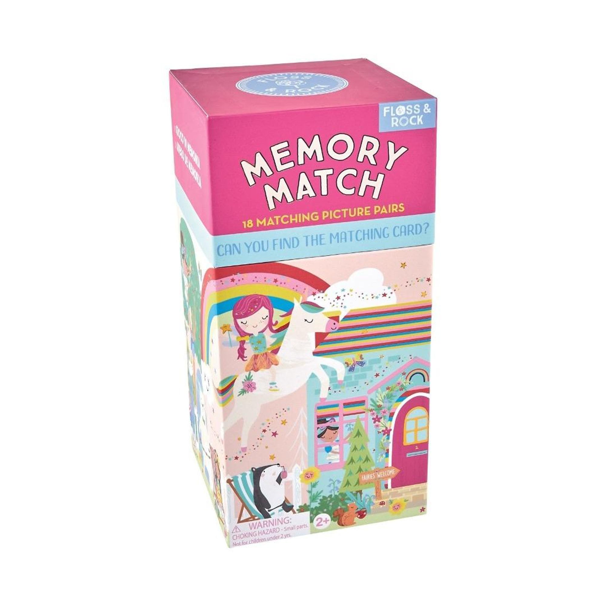 Close-up of durable thick cardboard cards for Floss and Rock Memory Match Game