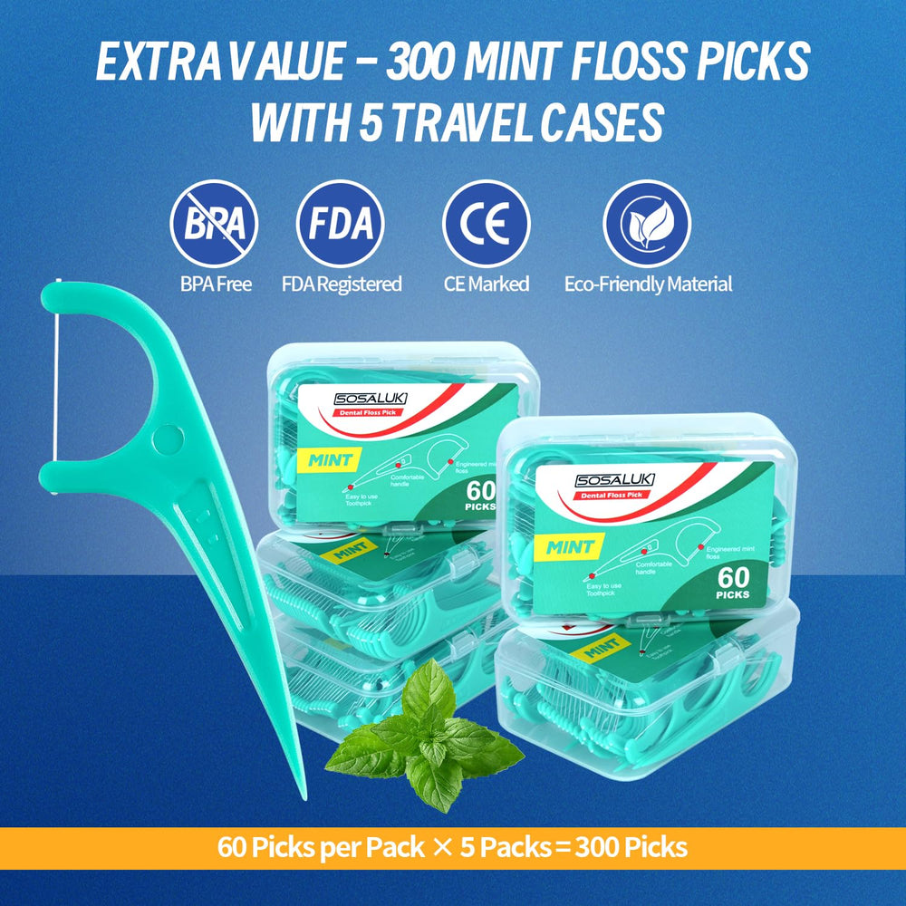 Five travel cases included for on-the-go flossing