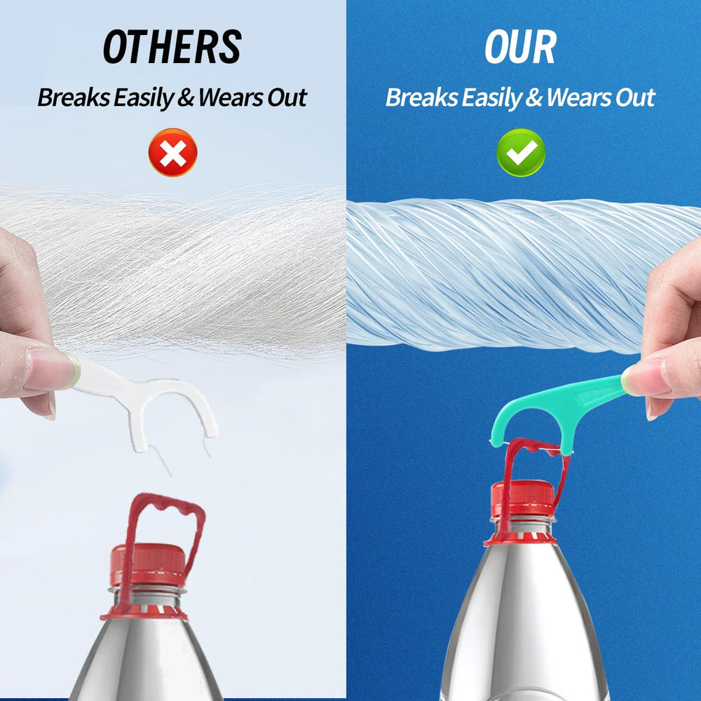 Ergonomic floss pick handle made from high-density HIPS