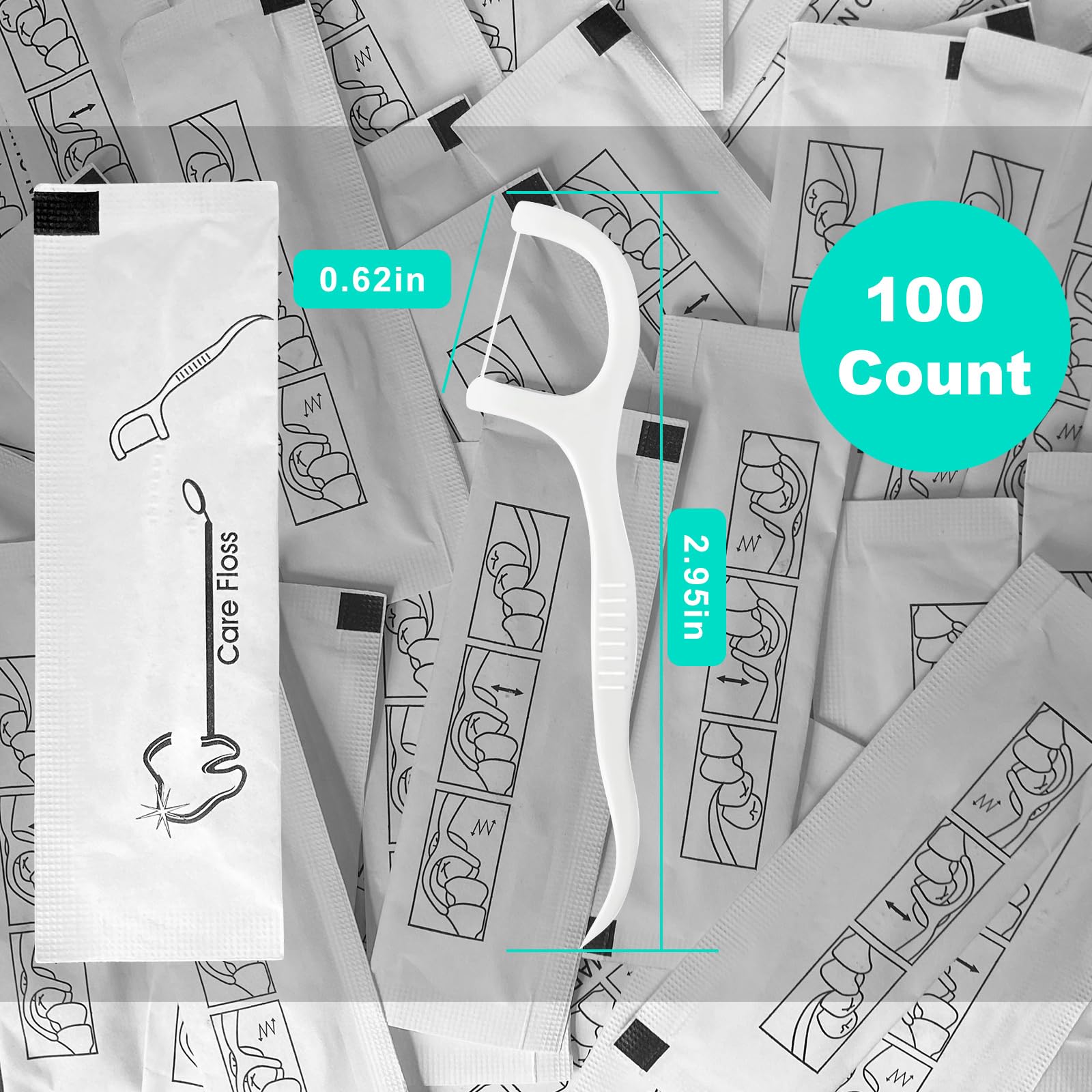 Travel-size floss picks for adults