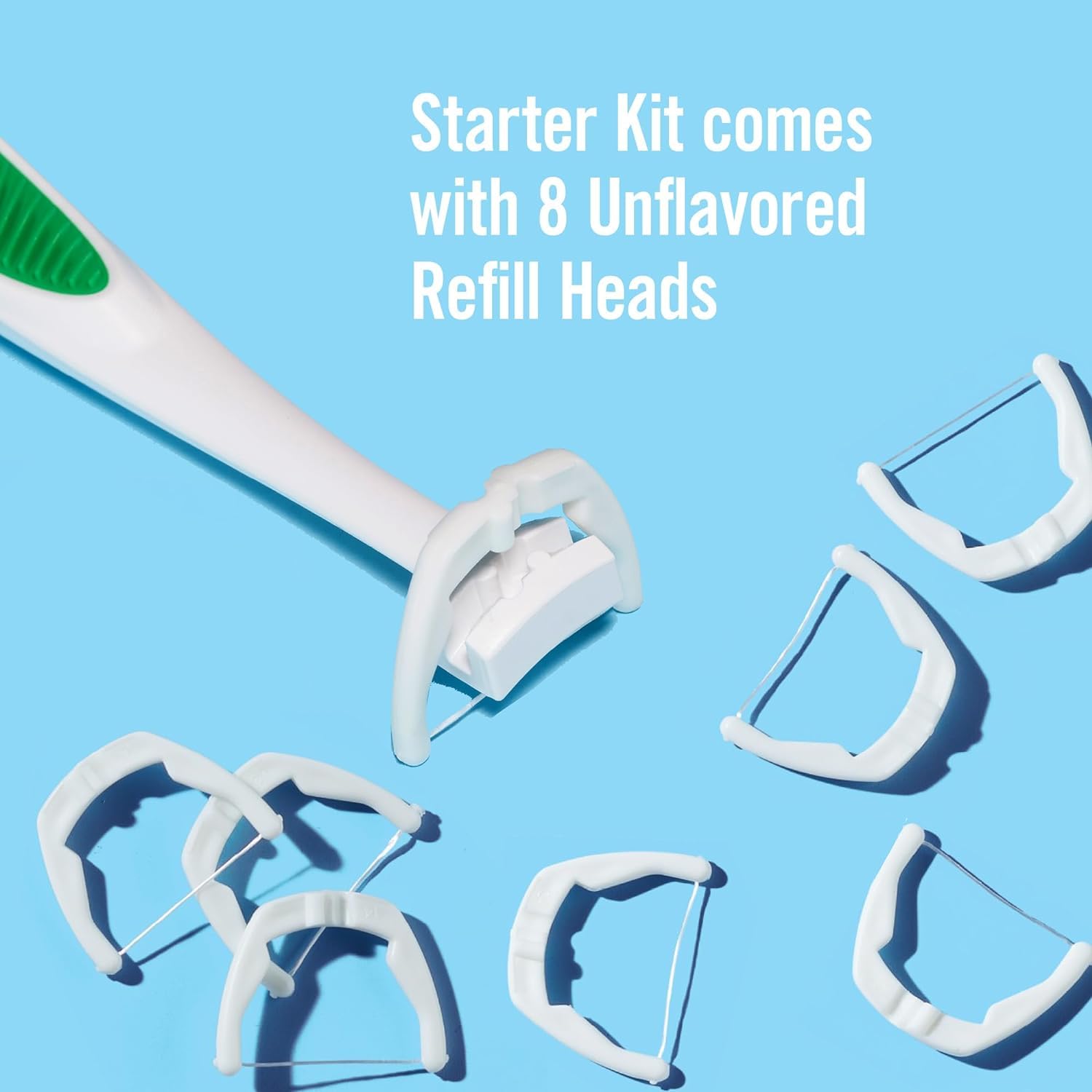 Flossing removes plaque between teeth