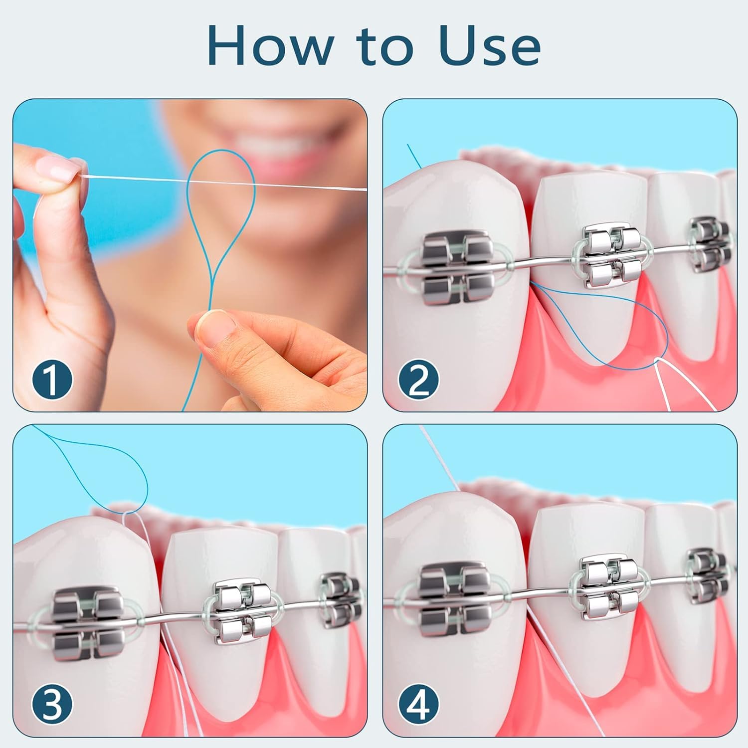 Flexible and easy-to-use floss threader design