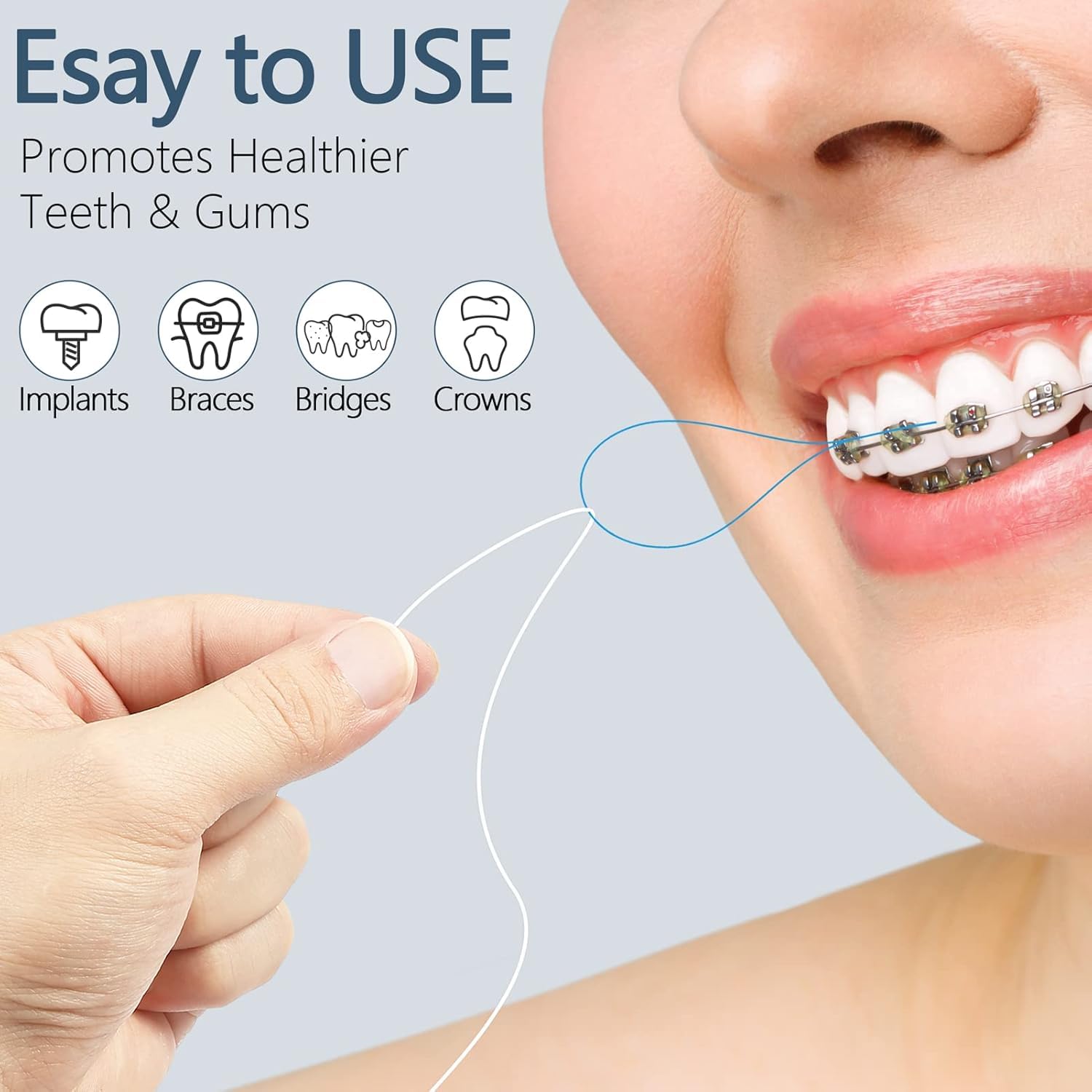 Durable nylon floss threaders for long-lasting use