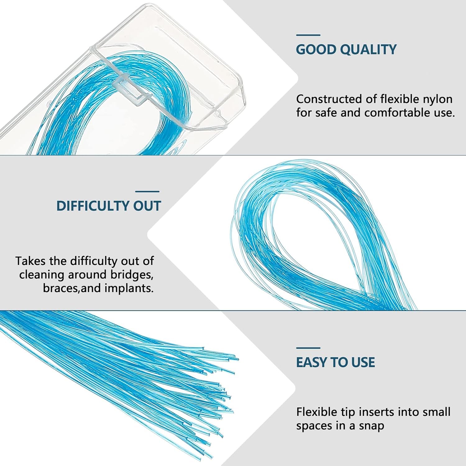 Compact travel-friendly floss threaders