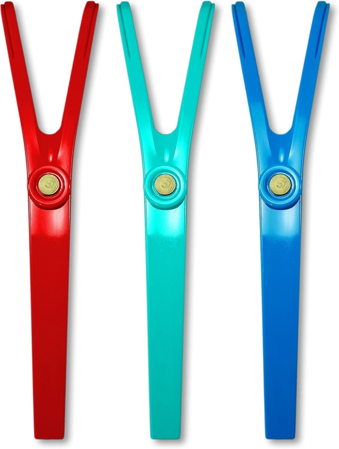 Flossaid dental floss holder 3-pack in assorted colors - front view
