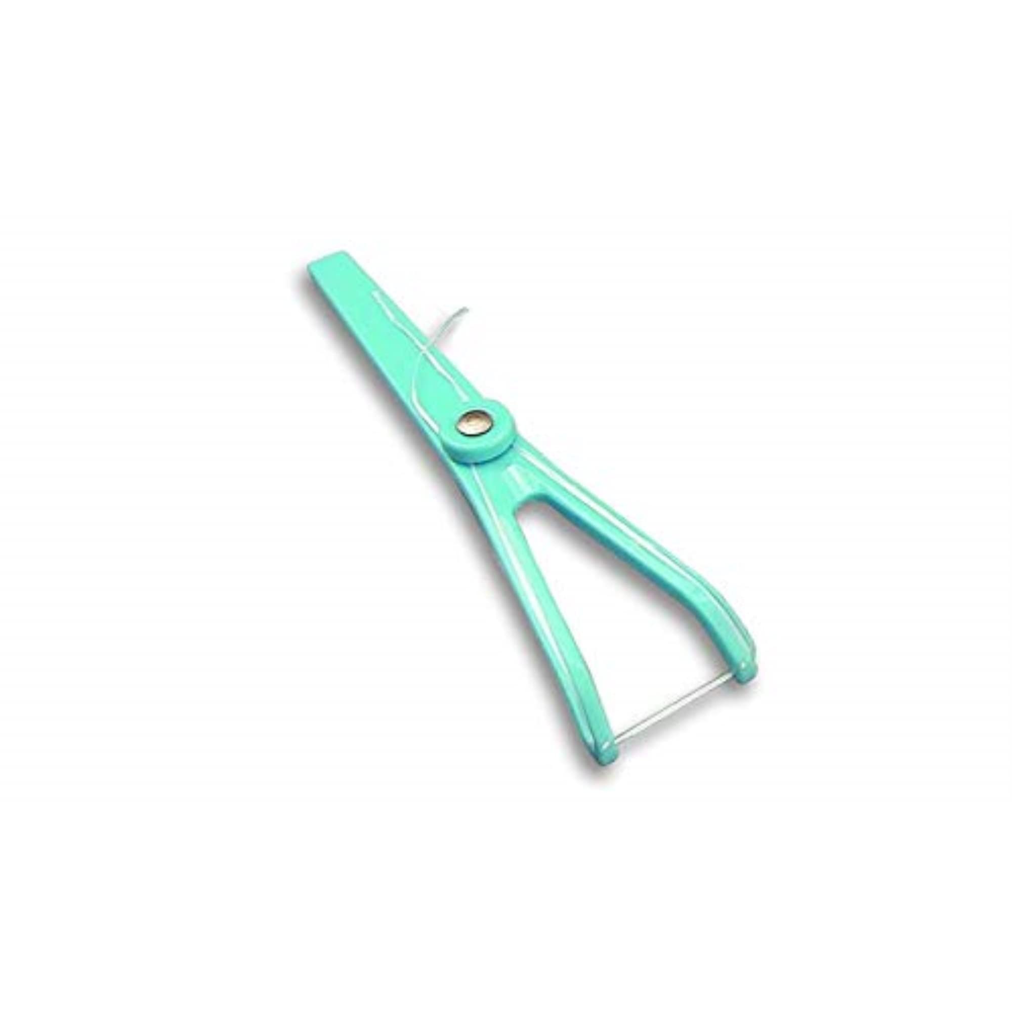 Flossaid dental floss holder with single handle – front view