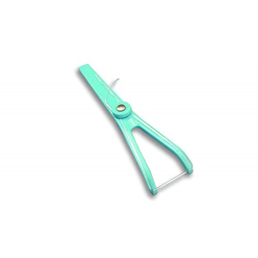 Flossaid dental floss holder with single handle – front view