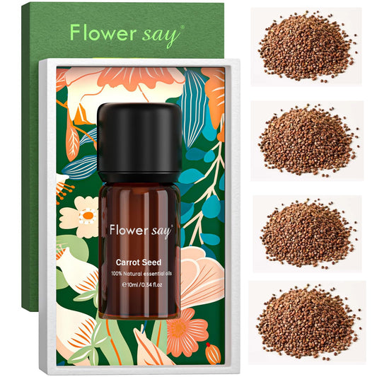 FLOWERSAY Carrot Seed Essential Oil bottle 0.34oz