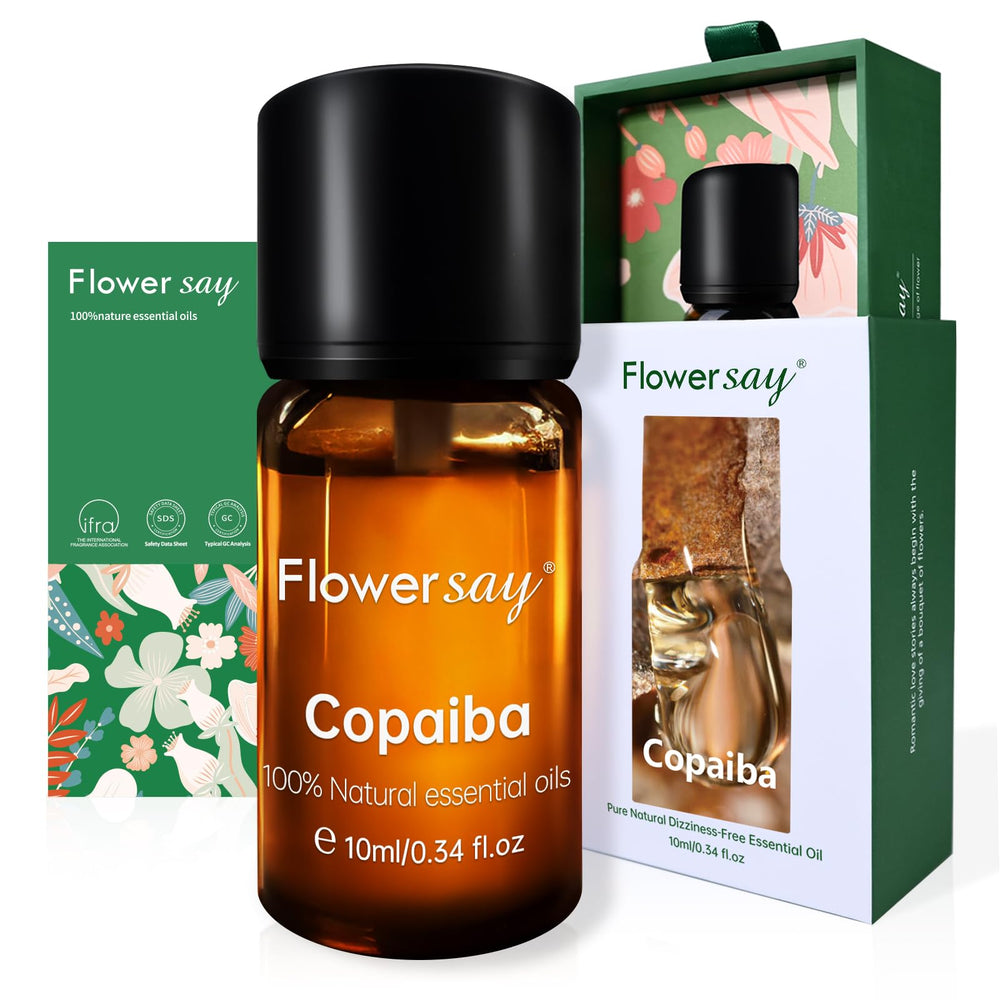 FLOWERSAY Copaiba Essential Oil bottle 0.34 oz front view