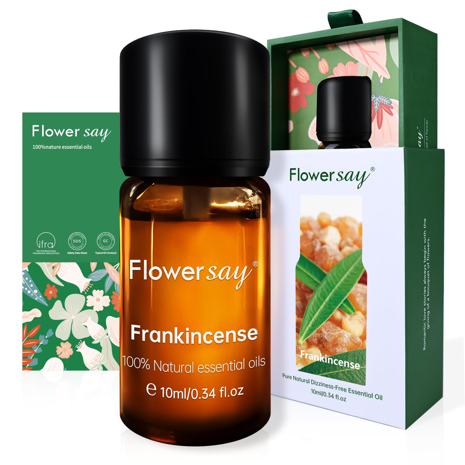 FLOWERSAY Frankincense essential oil 10ml bottle front