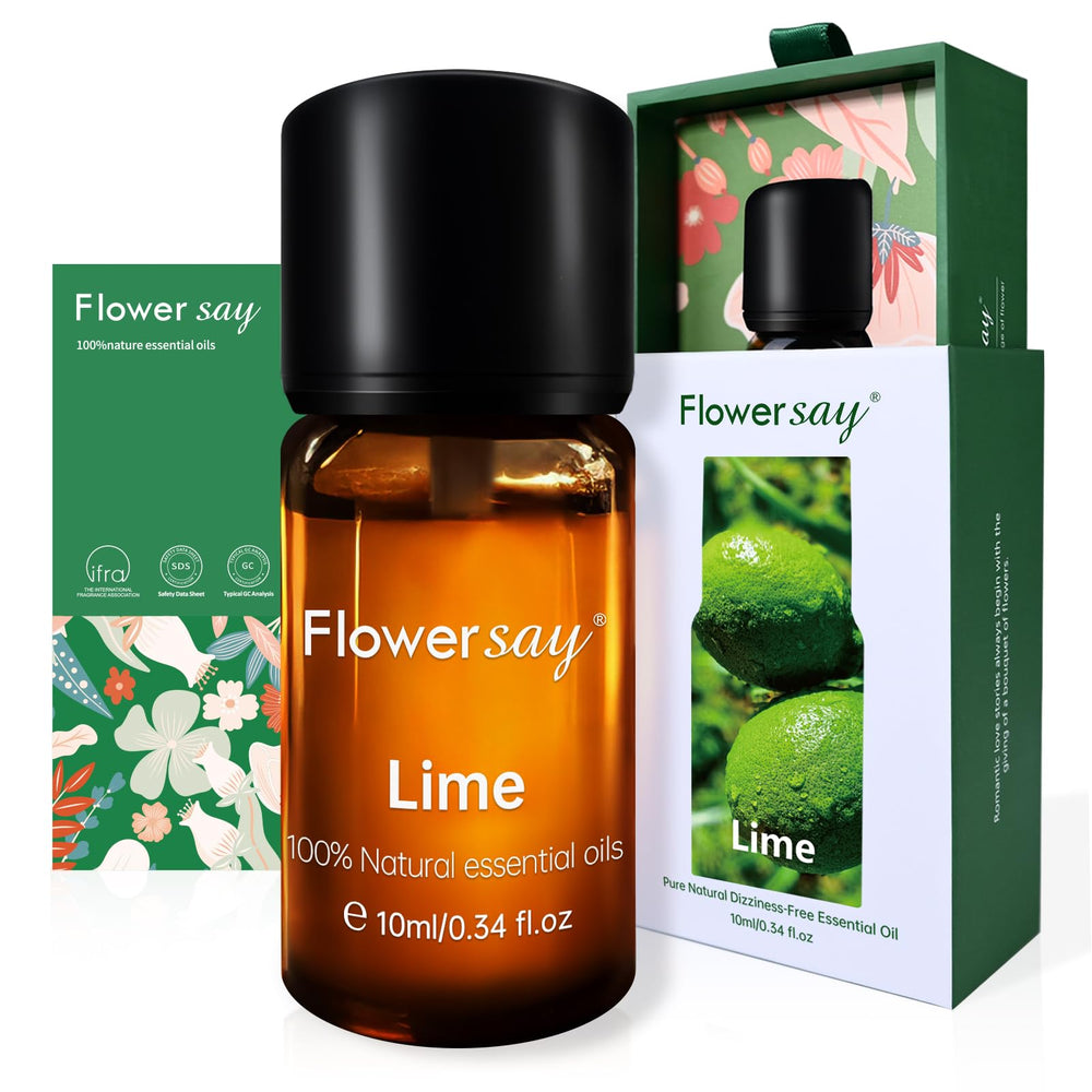 FLOWERSAY Lime Essential Oil bottle 0.34oz