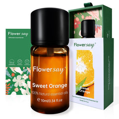 FLOWERSAY Sweet Orange Essential Oil bottle - 100% pure and undiluted