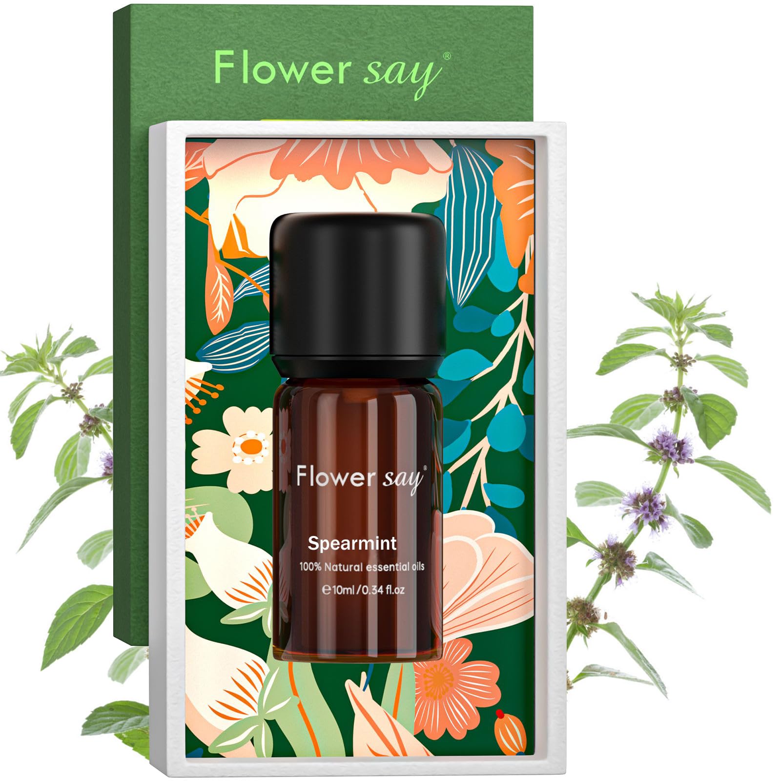 FLOWERSAY Spearmint Essential Oil packaging