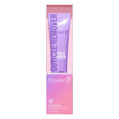 Flowery Cuticle Remover 2-in-1 tube for gentle cuticle care and nail nourishment.