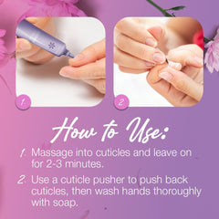 Flowery Cuticle Remover compact packaging suitable for on-the-go use.