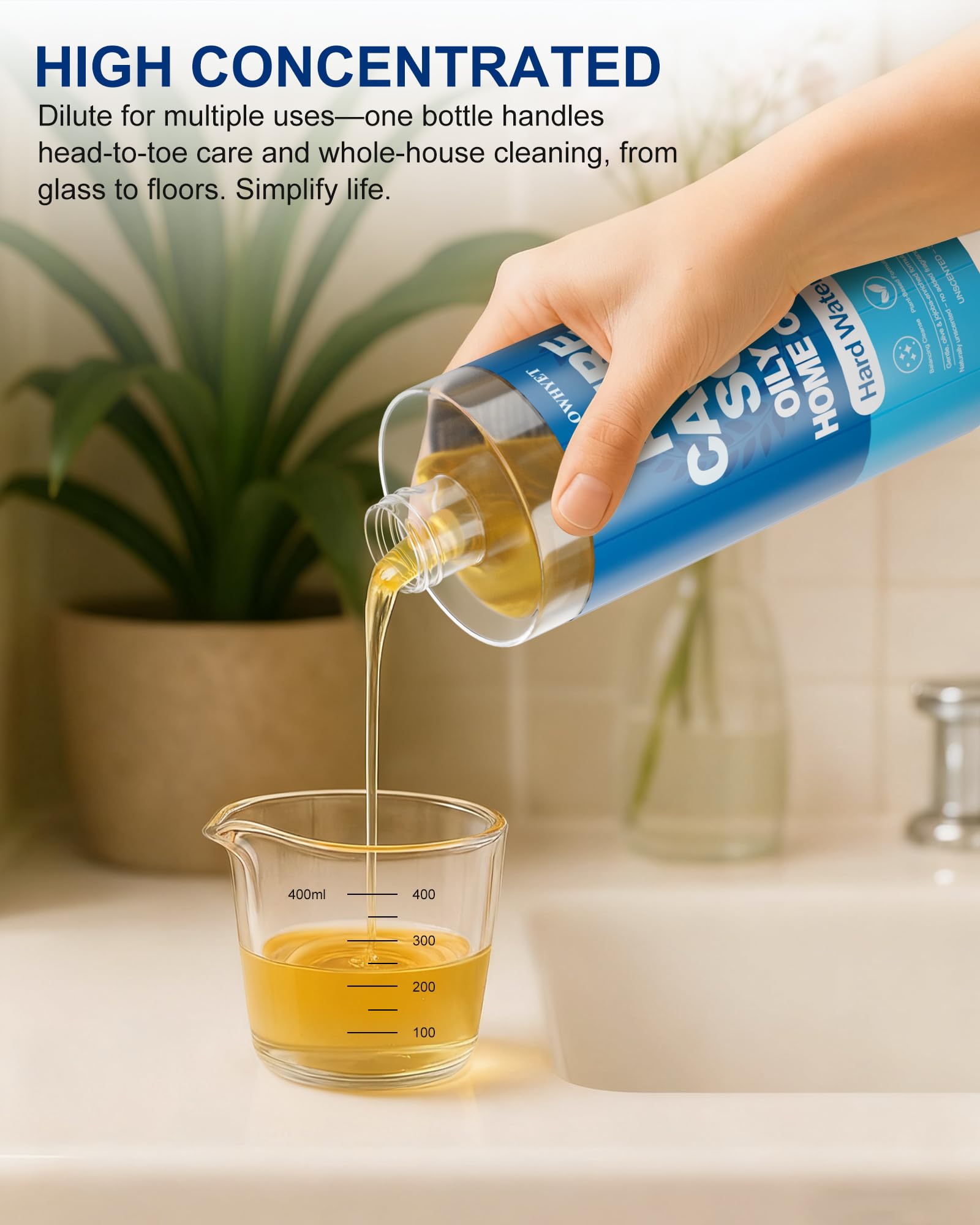 FLOWHYET castile soap bottle with label