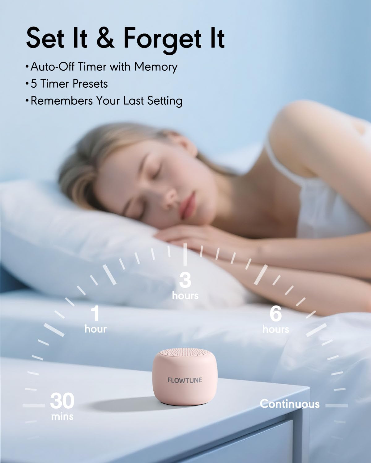 Flowtune 32-volume levels allow precise sound intensity customization.