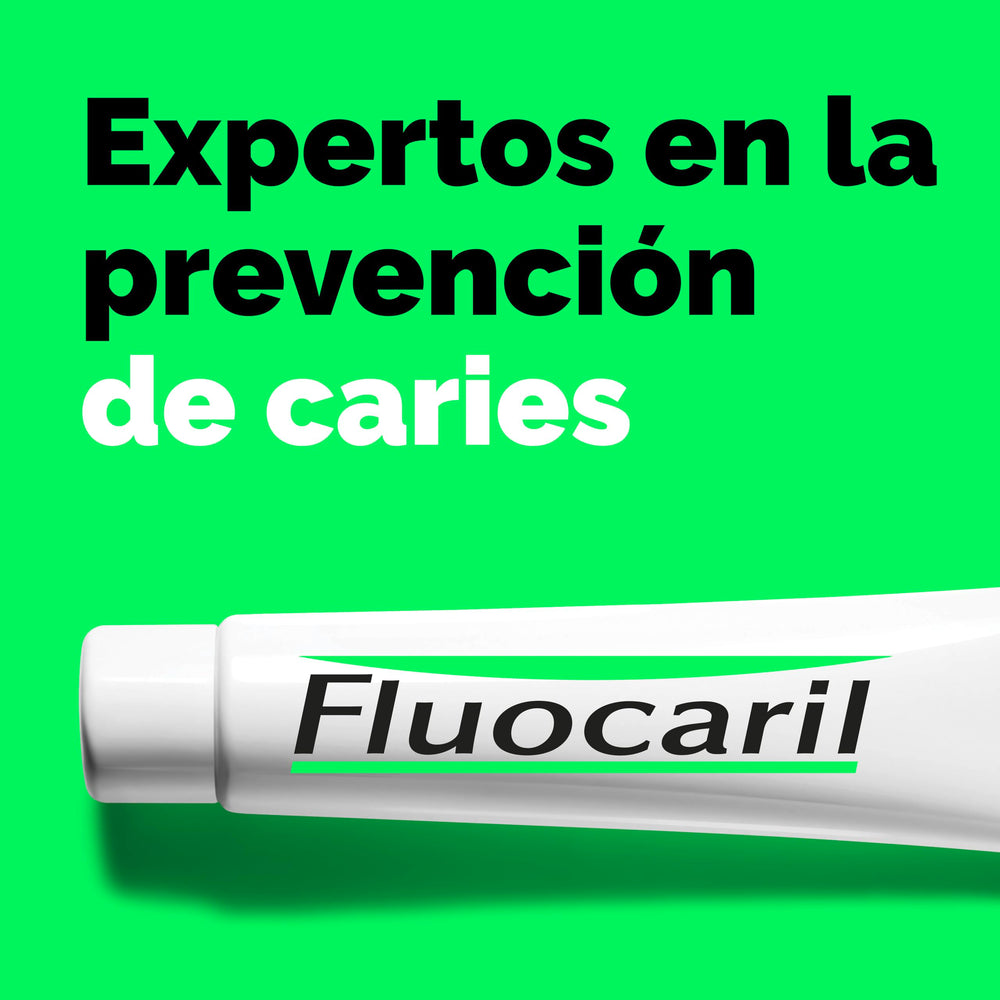 Medical instruction label on Fluocaril Bi-Fluore Duplo 145 mg Mint